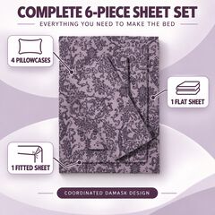 Printed Damask 6-PC. Sheet Set