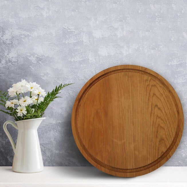 Delice Cherry Round Cutting Board with Juice Drip Groove, , alternate image number null