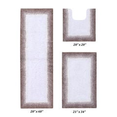 Torrent Border Bath Rug Mat, 3-Pc. Set