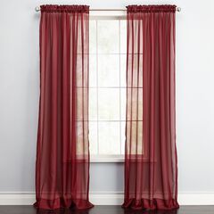 Burgundy Sheer Window Panels