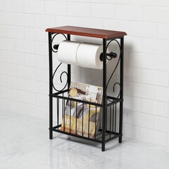 Scroll Toilet Paper & Magazine Holder