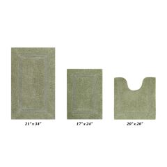 Lux Collectionis Bath Mat Rug 3 Piece Set (17" x 24" | 21" x 34" | 24" x 40")