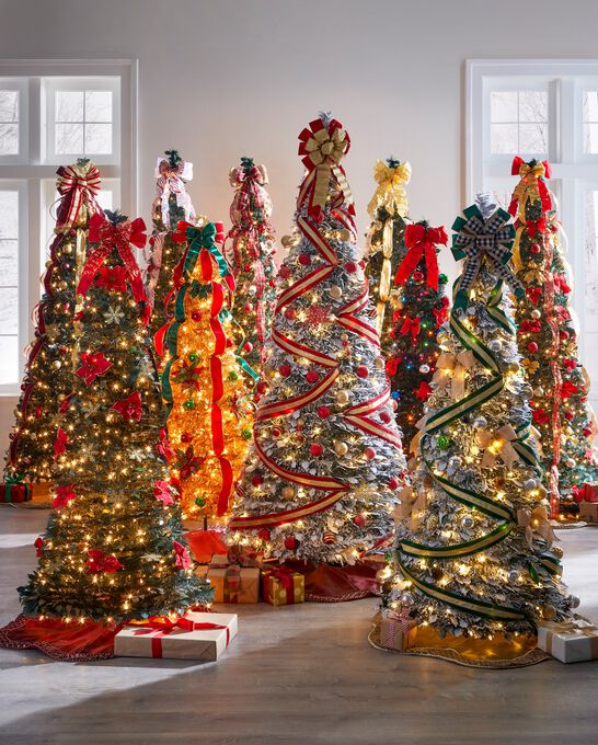 Fully Decorated Pre-Lit 7½' Pop-Up Christmas Tree, , alternate image number null