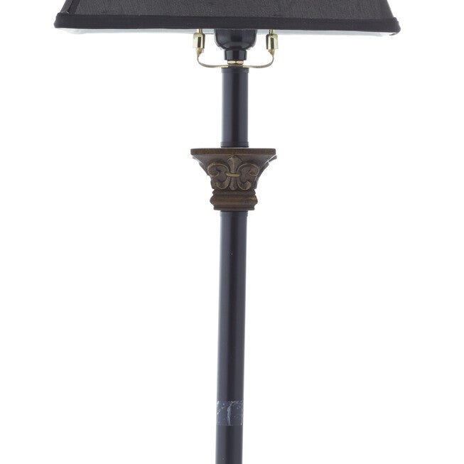 Tuscan Black Polystone Fleur-De-Lis Buffet Lamp, , alternate image number null