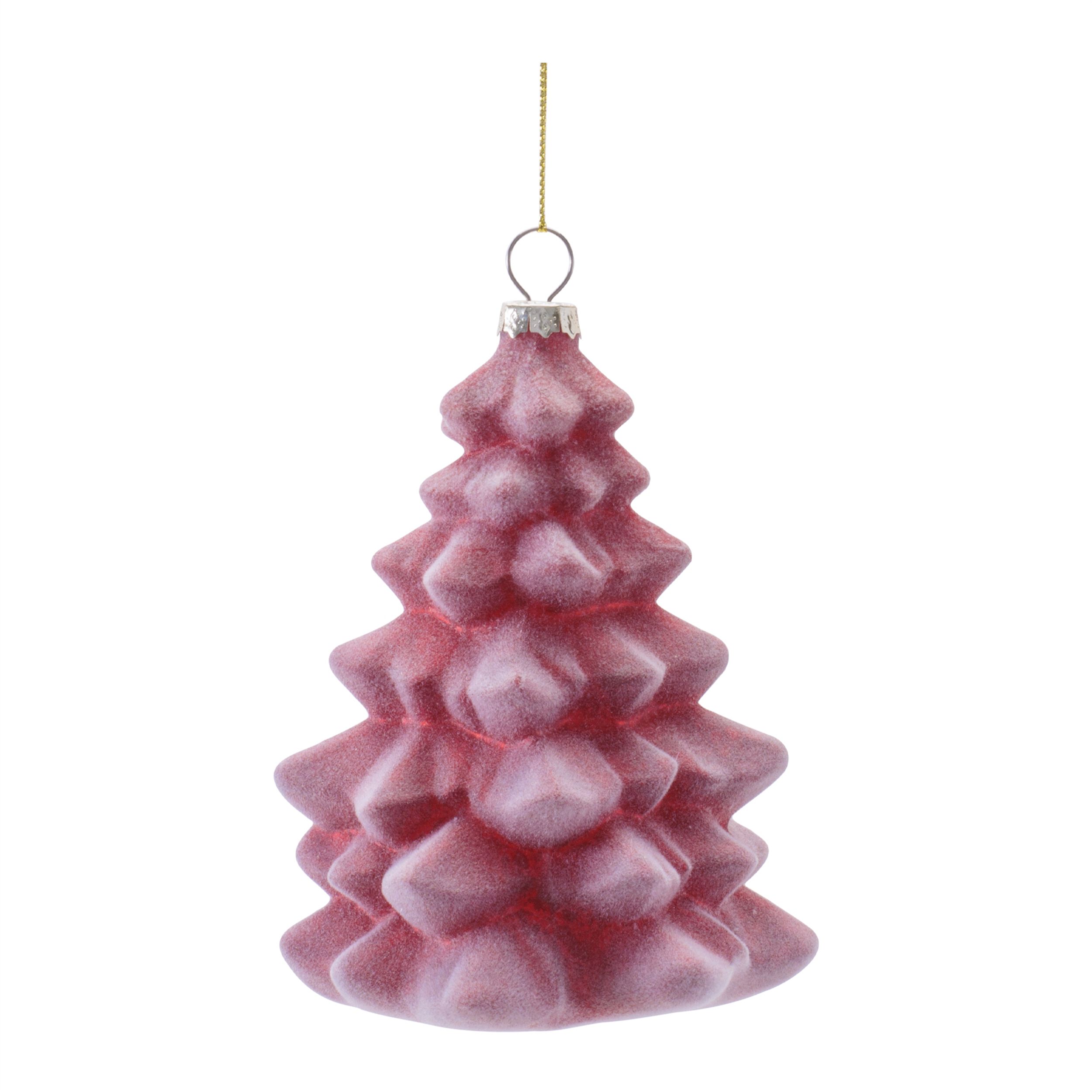 Glass Tree Ornaments (Set of 6), RED, hi-res image number 0