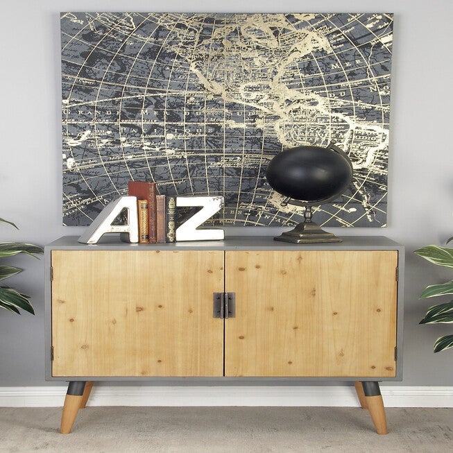 Brown Wood Modern Cabinet, 34x39x17, , alternate image number 5