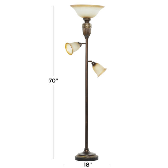 Brown Glass Coastal Floor Lamp, , alternate image number null