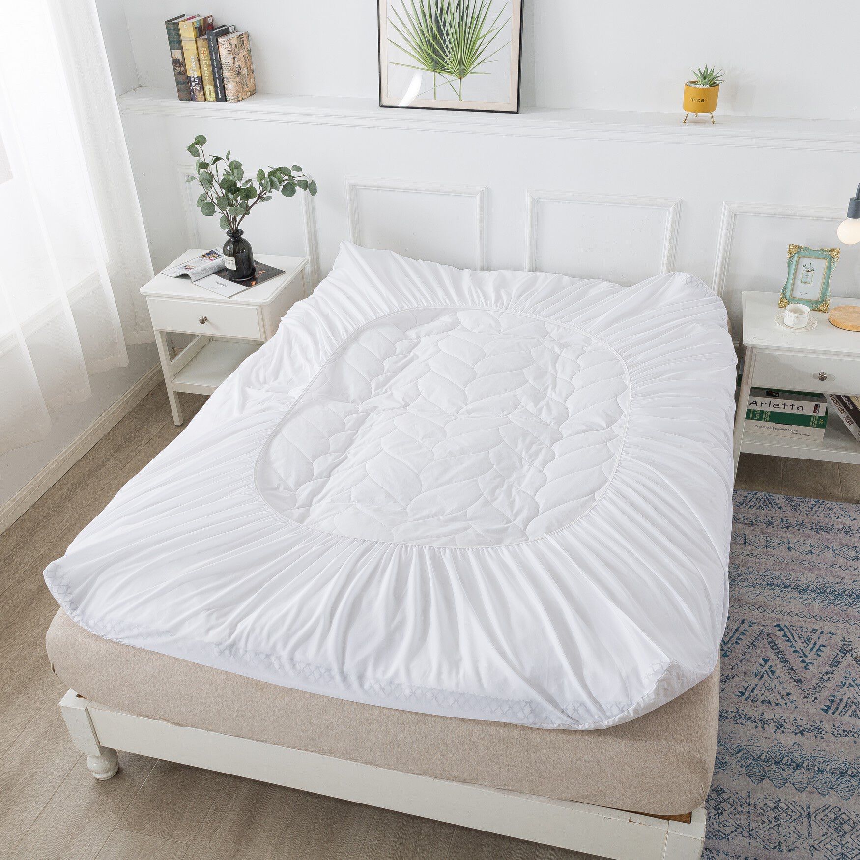 Cotton Quilted Dual Chamber 1.5 In. Feather Topper Mattress Toppers, , alternate image number 6