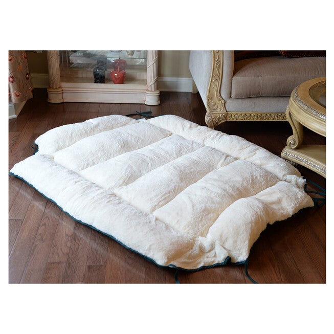 Pet Bed & Mat, Luxury soft Dog Cushion, Laurel Green/Ivory, X-Large, , alternate image number null