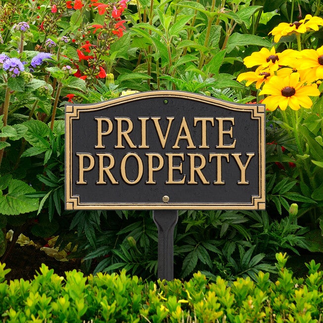 Private Property Statement Plaque, , alternate image number null