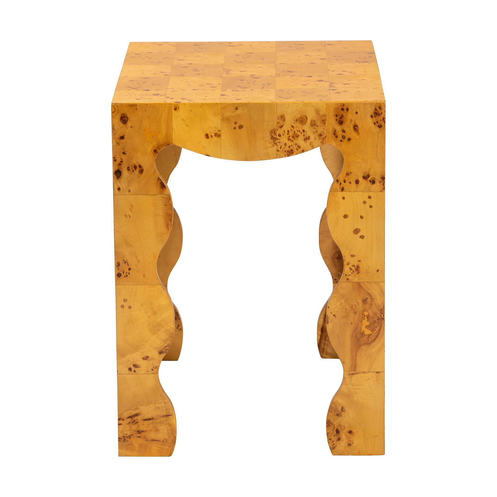 Huxley Modern and Contemporary Natural Real Burl Wood End Table, BURL, alternate image number 3