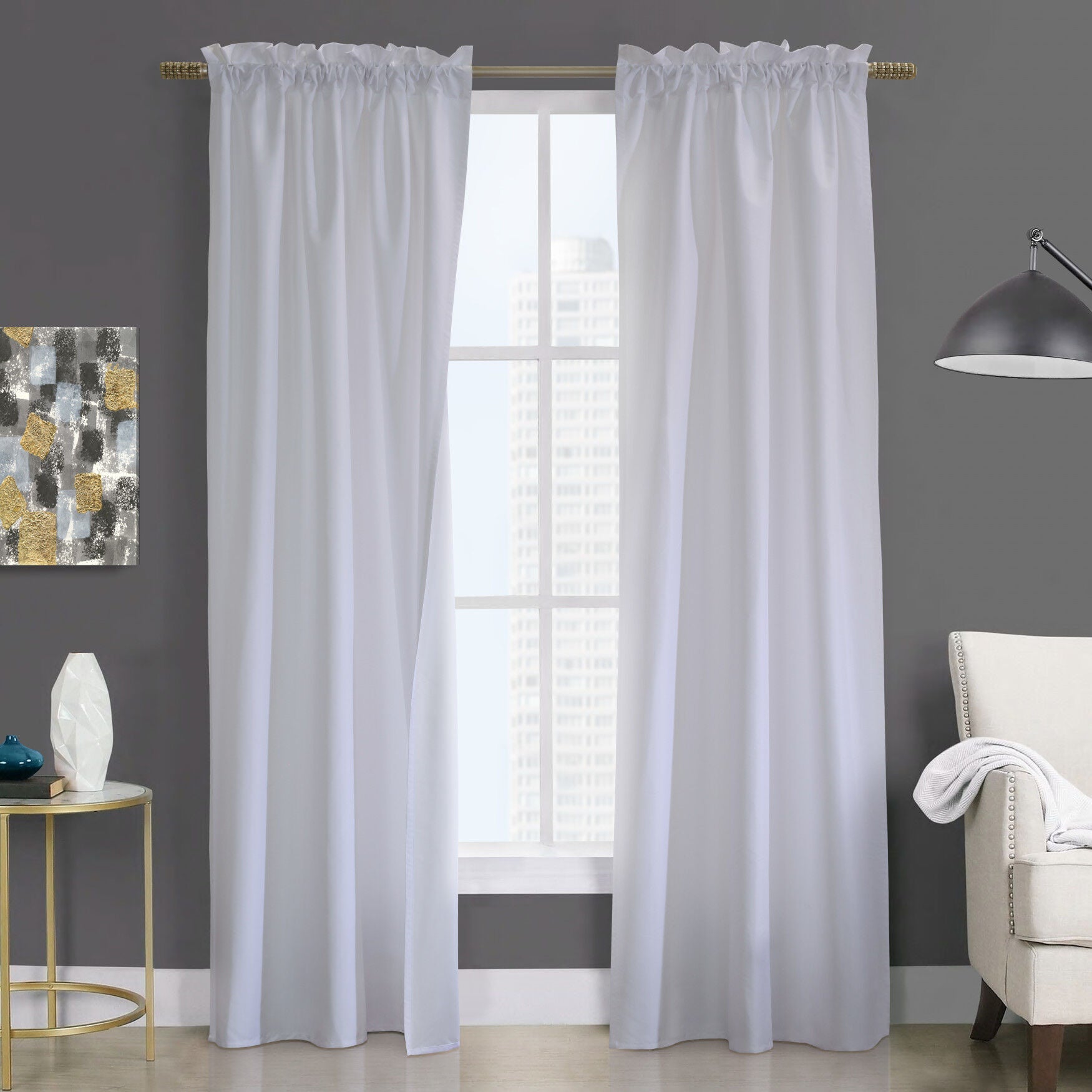 Prescott Room Darkening Pole Top Curtain Panel Pair