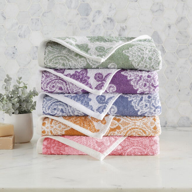 Oversized Damask Bath Sheet, , on-hover image number null