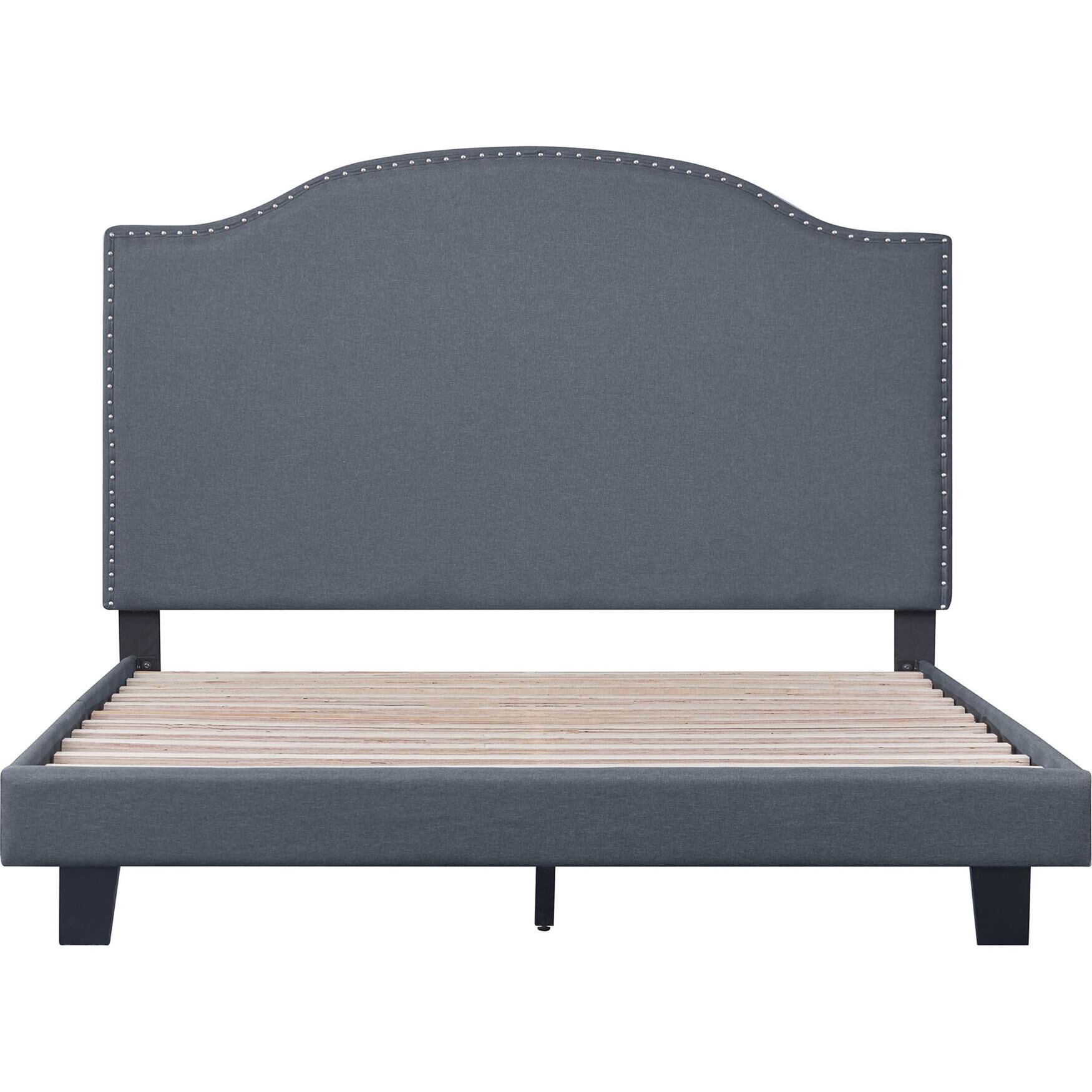 Madison Platform Bed, Gray, Queen, , alternate image number 8