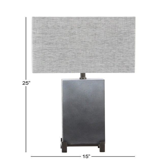 Grey Polystone Transitional Table Lamp, , alternate image number null