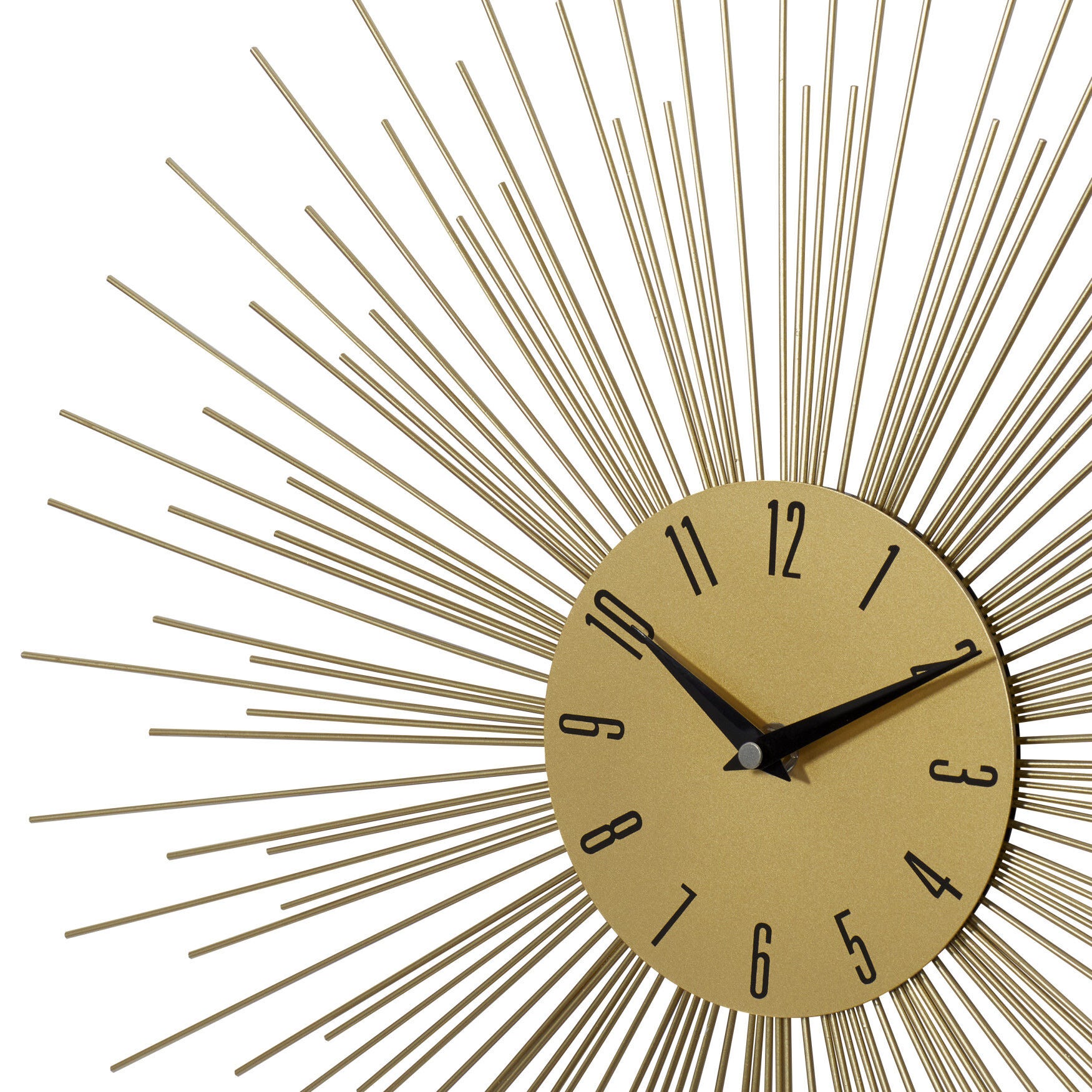 Gold Metal Contemporary Wall Clock, , alternate image number 5
