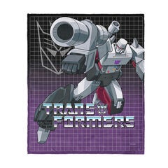Hasbro Transformers G1 Grid Megatron Silk Touch Throw Blanket 40X50 Inches