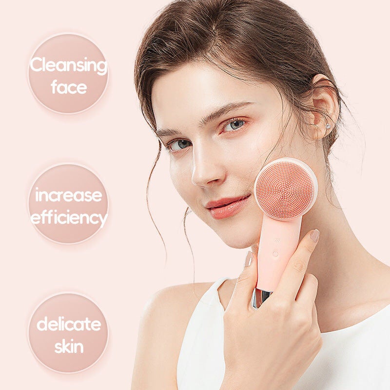 Prospera 2 In 1 Warm Facial Cleansing Brush, PINK, alternate image number 4