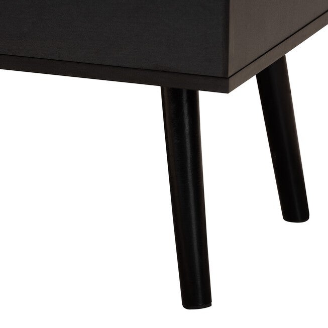 Roden Modern Two-Tone Black And Espresso Brown Finished Wood Coffee Table With Lift-Top Storage Compartment, , alternate image number null
