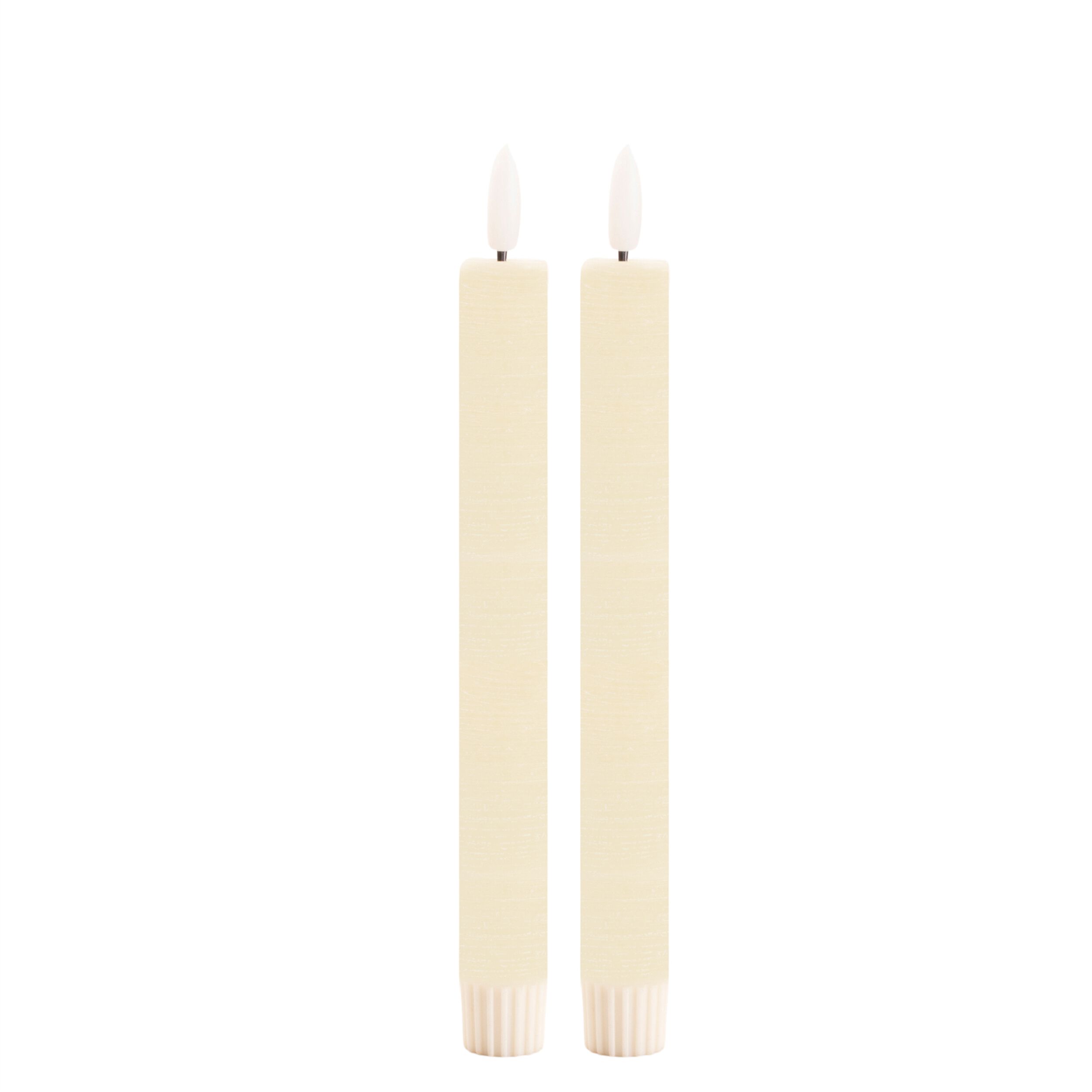FIA Wick Ivory Taper Candle Set of 2, WHITE, hi-res image number 0