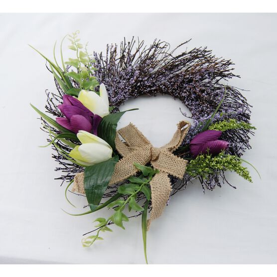 12" Tulip Wreath, FLORAL, hi-res image number null