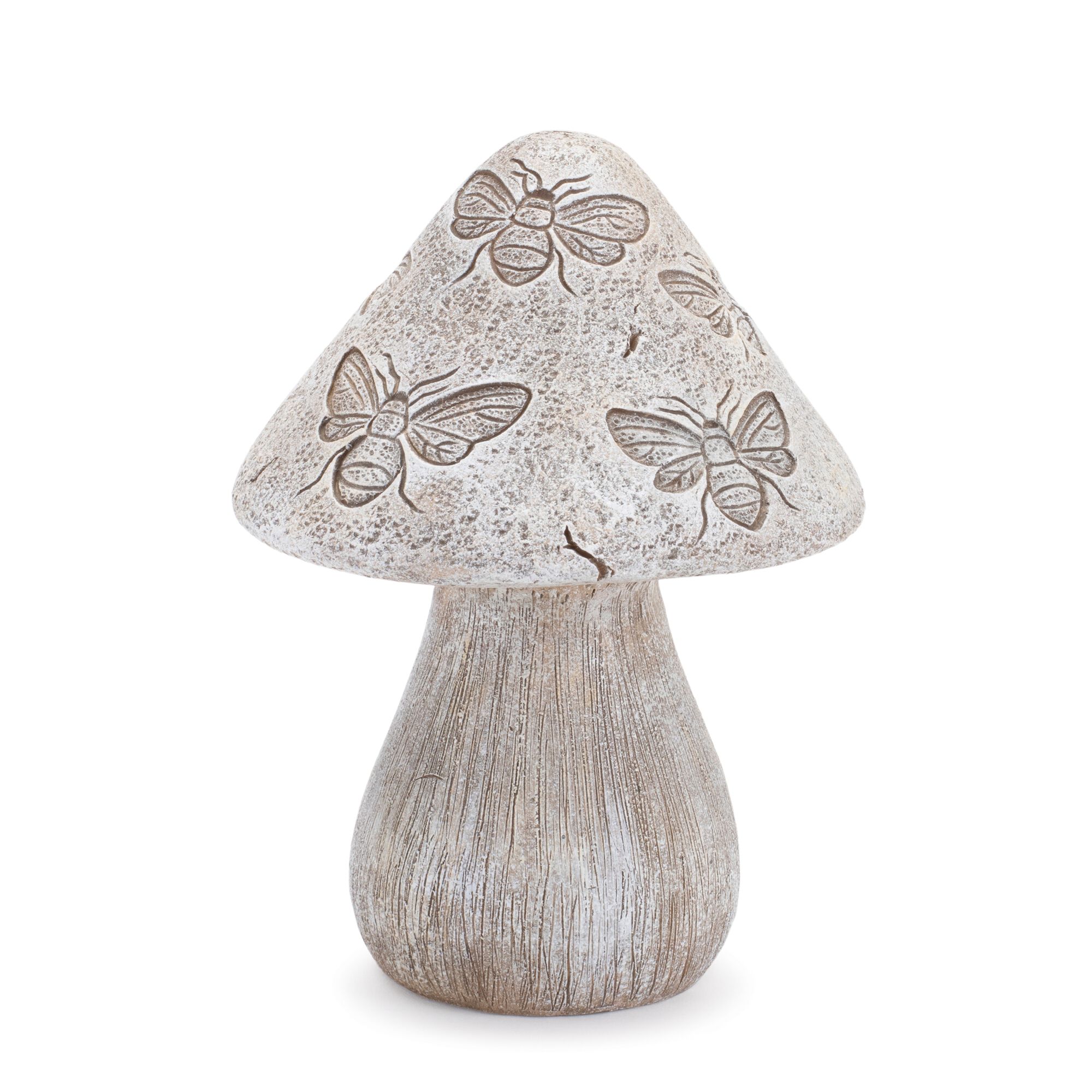 Bumble Bee and Butterfly Print Mushroom (Set of 2), GREY/BEIGE, alternate image number 2