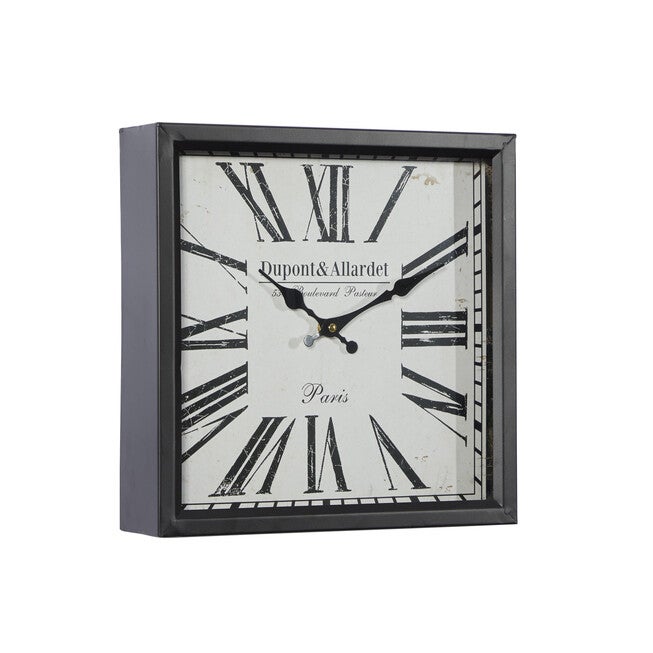 Black Industrial Metal Wall Clock, , alternate image number null