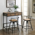 Urban Loft Breakfast Table with 2 Swivel Stools , NATURAL WOOD, hi-res image number 0