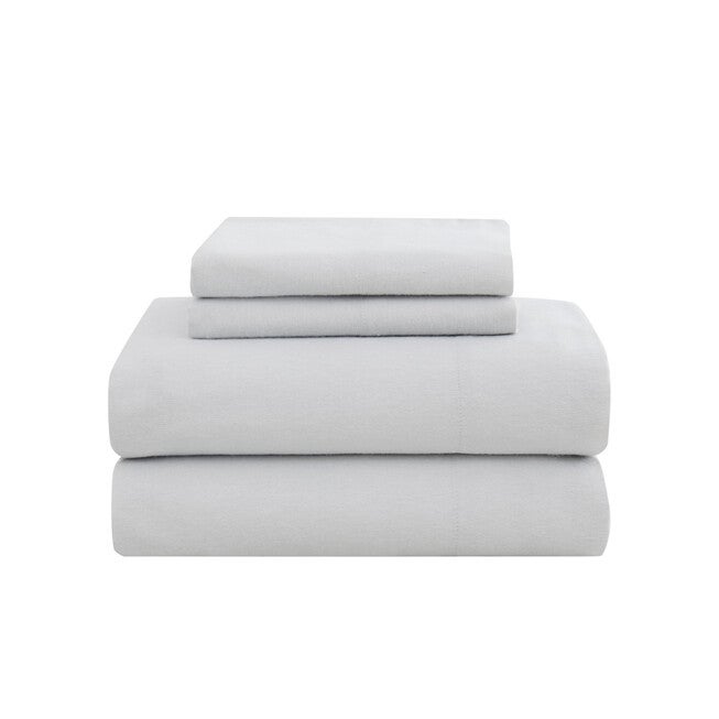 Solid Flannel Sheet Set, GREY, hi-res image number null