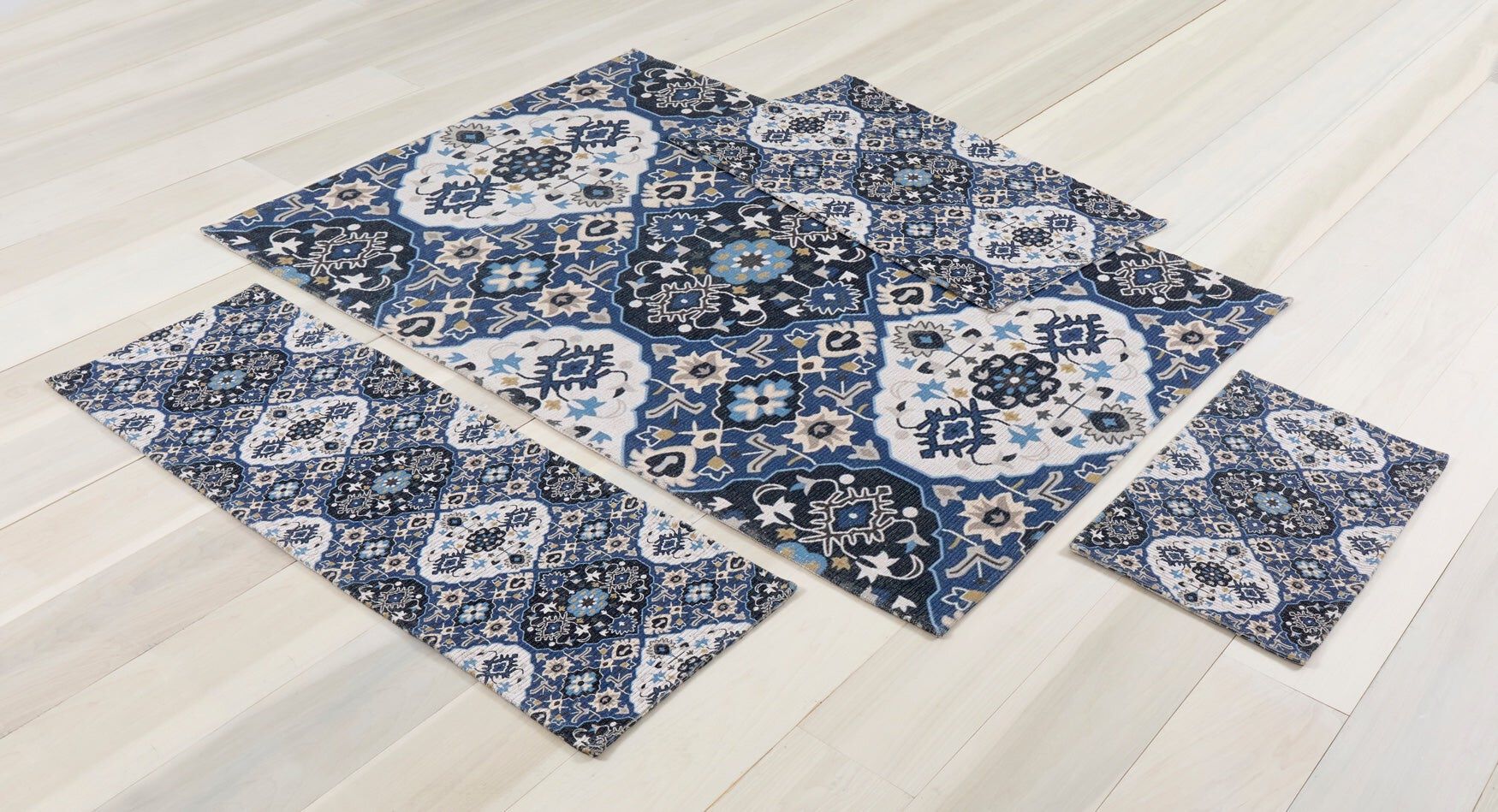 Milan Washable Rug, BLUE, hi-res image number 0