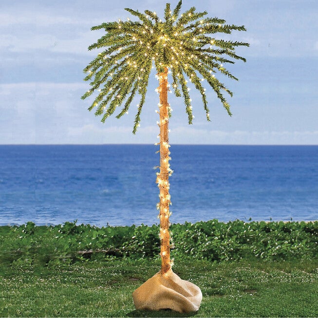 6' Pre-lit Single Palm Tree, LED, hi-res image number null