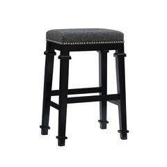 Kennedy Black Tweed Backless Bar Stool Backless Stools