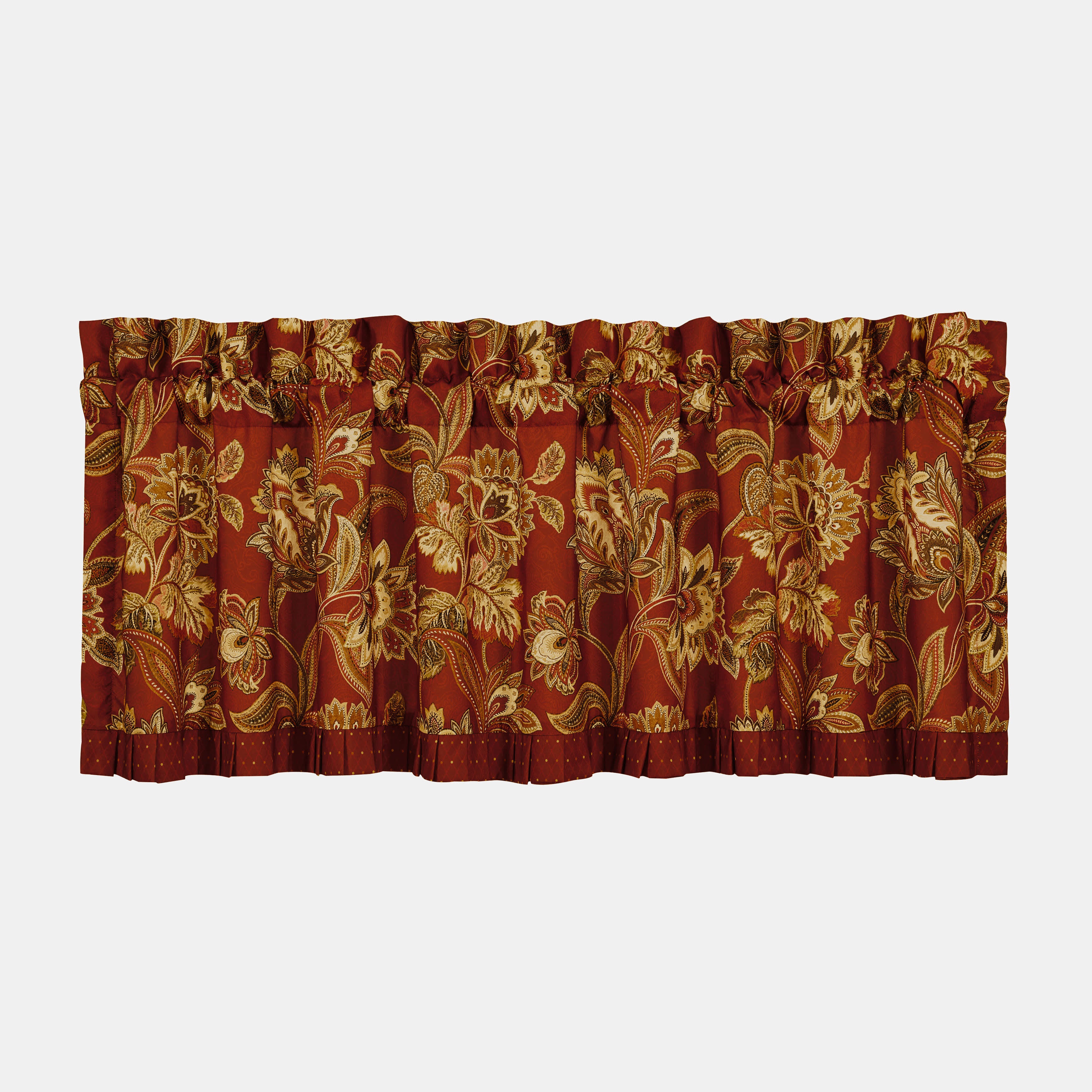 Montecito Red Window Straight Valance, RED, alternate image number 3