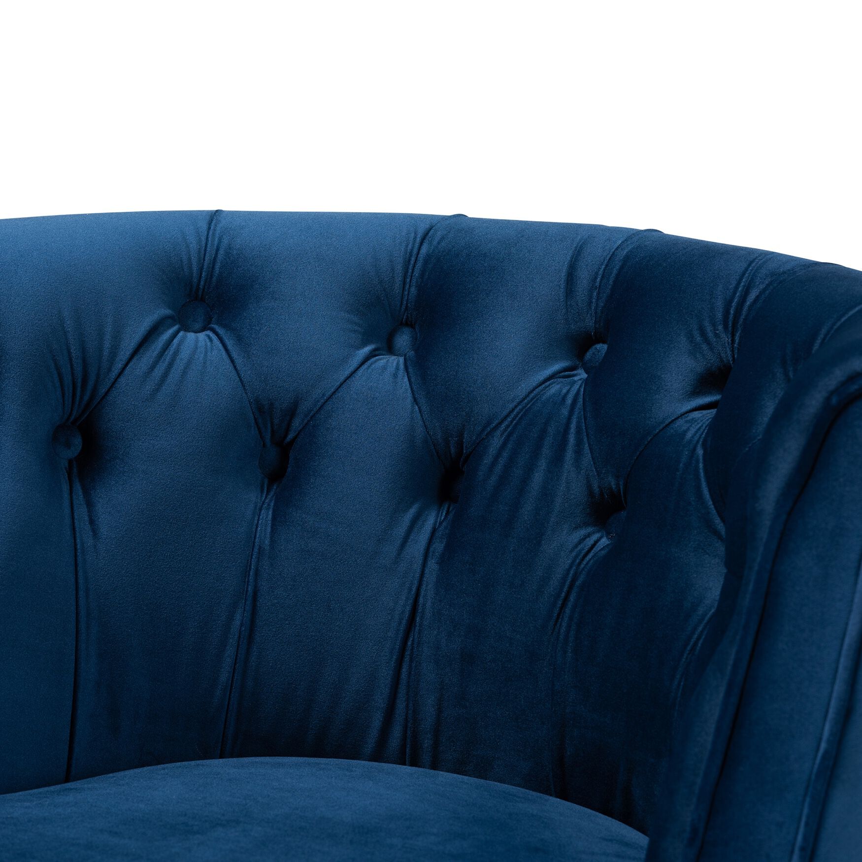 Flax Classic And Traditional Navy Blue Velvet Fabric And Black Finished Wood Accent Chair, , alternate image number 4