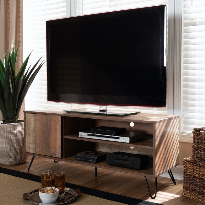 Iver Rustic 1-Door Wood Tv Stand Furniture, , alternate image number 5
