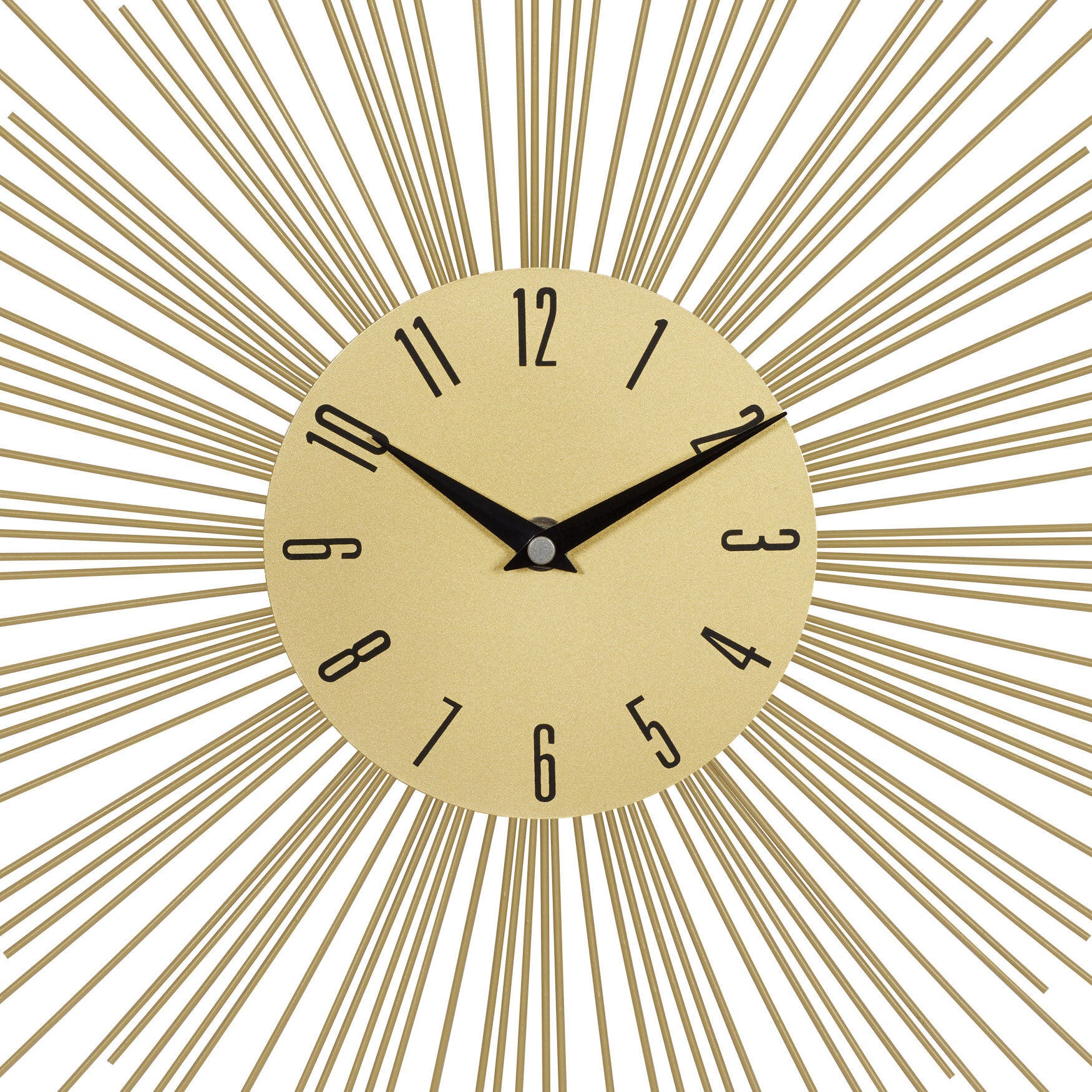 Gold Metal Contemporary Wall Clock, , alternate image number 4