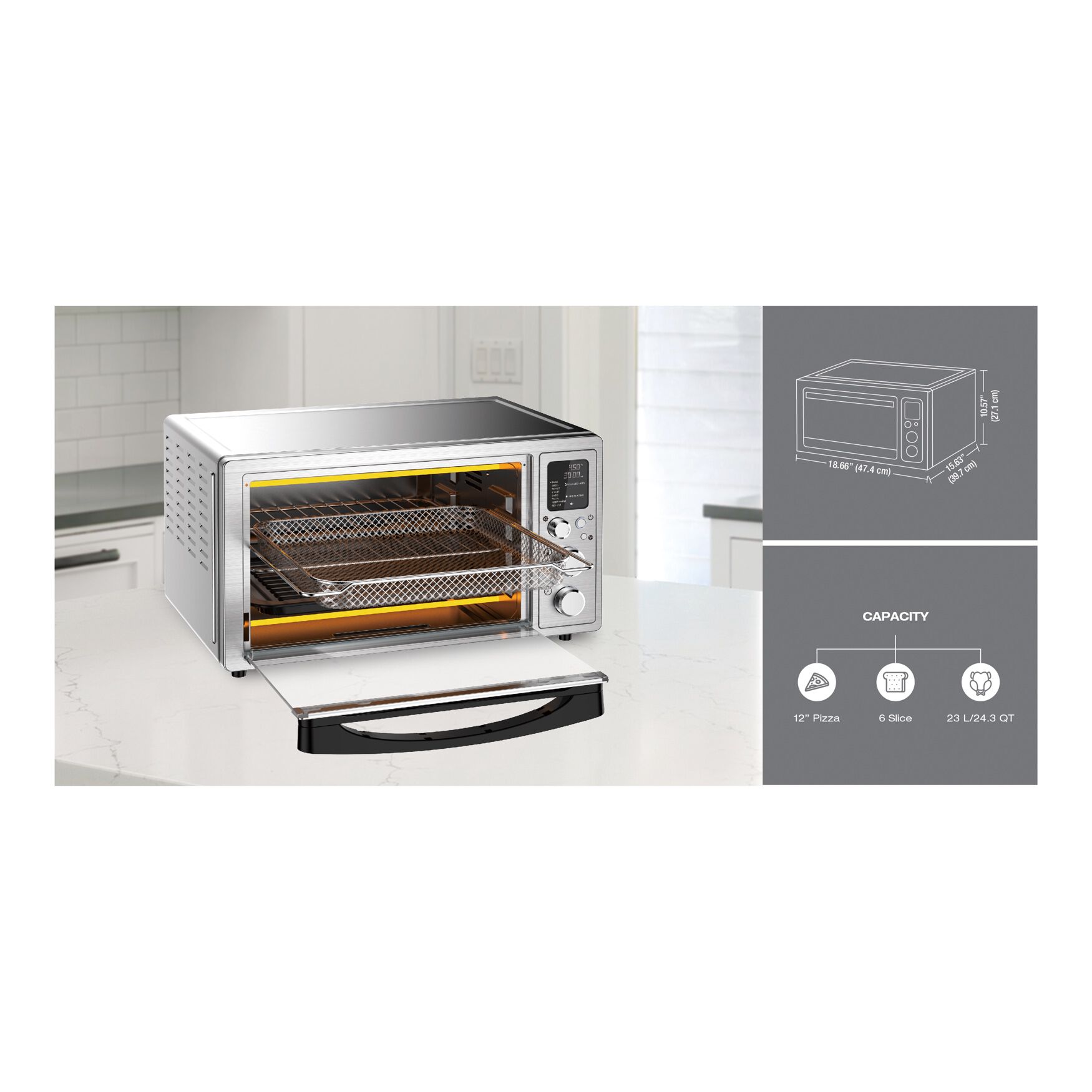 Salton&reg; Air Fryer/Convection Toaster Oven, , alternate image number 4