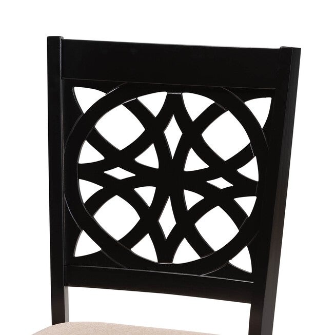 Abigail Modern Grey Fabric and Walnut Brown Finished Wood 2-Piece Dining Chair Set, , alternate image number 9