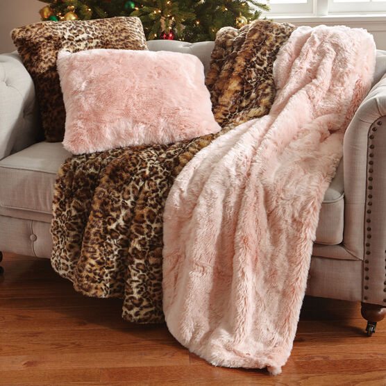 Plush Faux Fur Throw, , on-hover image number null