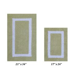Hotel Collectionis Bath Mat Rug 2 Piece Set (17" x 24" | 21" x 34")