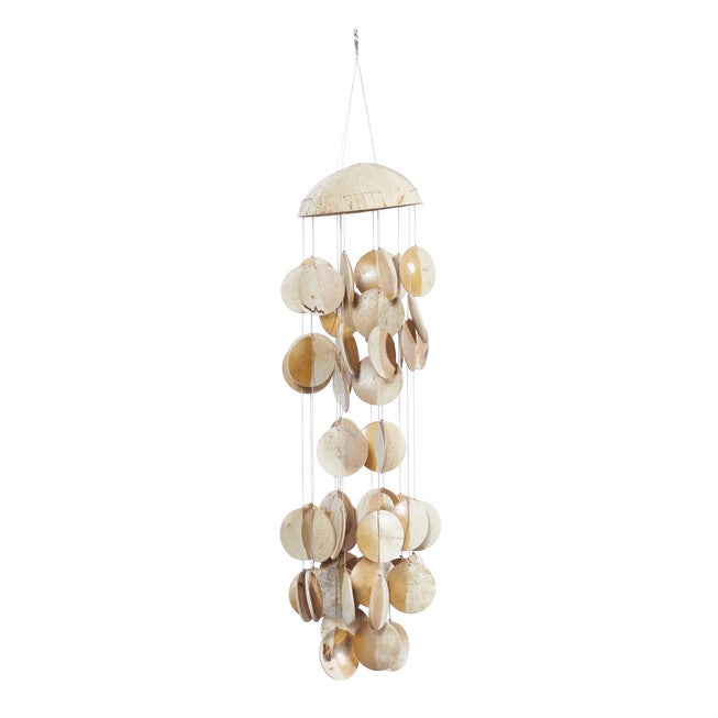 Gold Coconut Shells Coastal Windchime, , on-hover image number 1