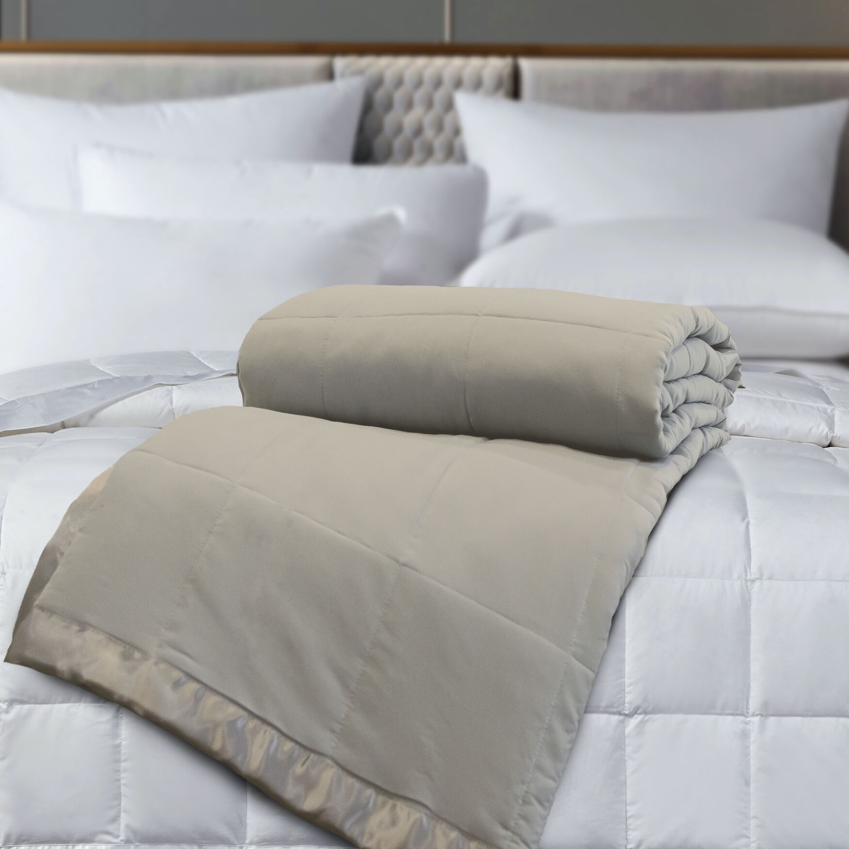 All Season Colored Microfiber Down Alternative Blanket, , alternate image number 2