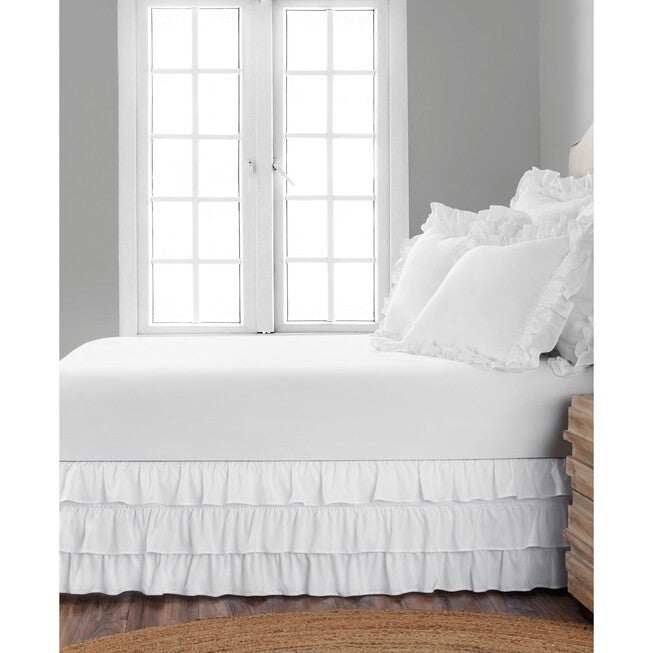 Belles & Whistles 3-Tiered Ruffle 15 inches Drop Bed Skirt, , alternate image number 3