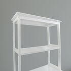 Spacesaver 100% Solid Wood Over The Toilet Rack with Shelves - White, , alternate image number null