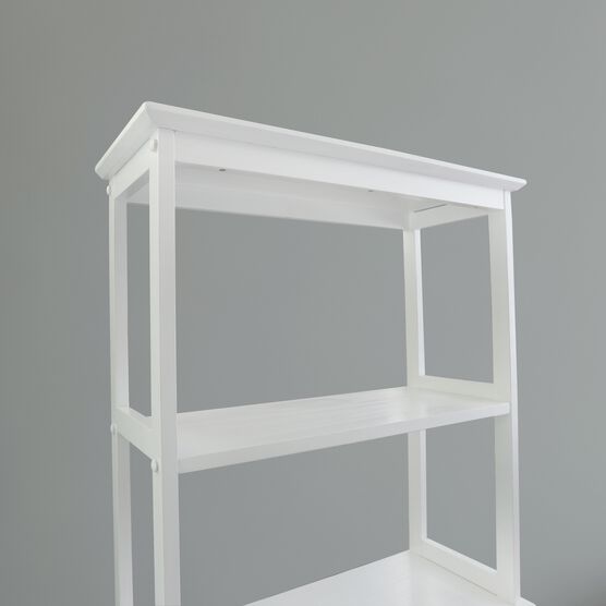 Spacesaver 100% Solid Wood Over The Toilet Rack with Shelves - White, , alternate image number null