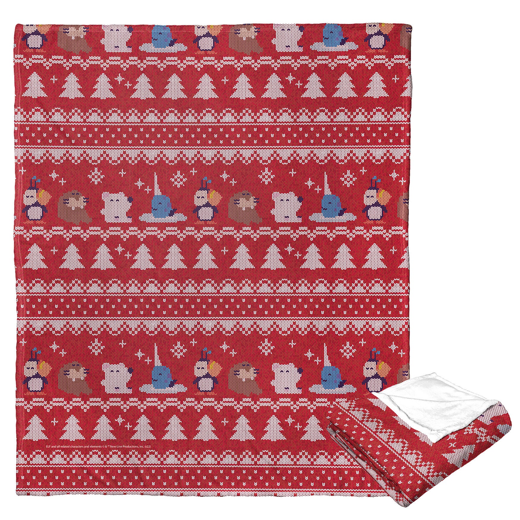 Wb Elf Cozy Arctic Friends Silk Touch Throw Blanket, O, hi-res image number 0