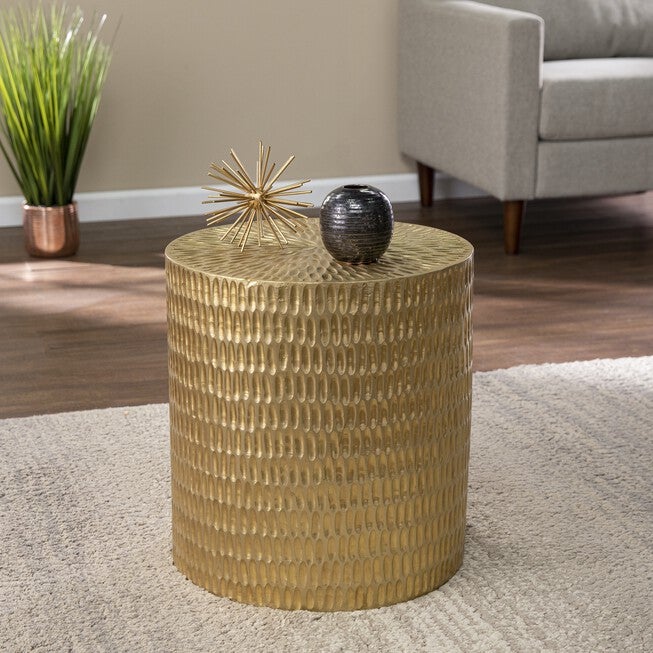 Doylin Round Accent Table, GOLD, hi-res image number 0