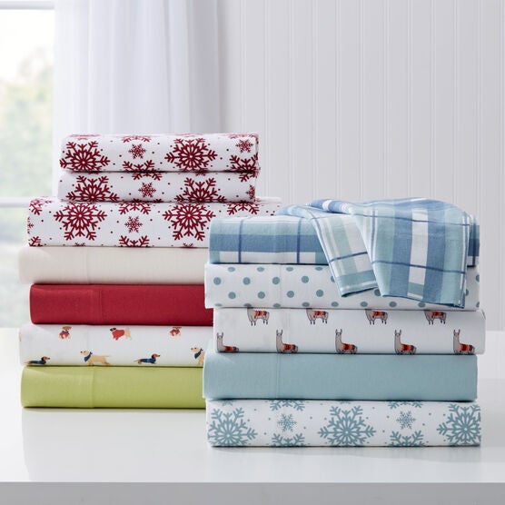 Cotton Flannel Print Sheet Set, , alternate image number null