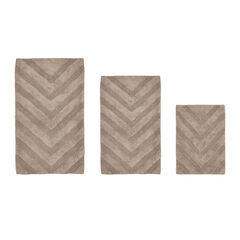 Hugo Collection 100% Cotton 3 Piece (17" X 24" | 21" X 34" | 24" X 40") Bath Rug Set