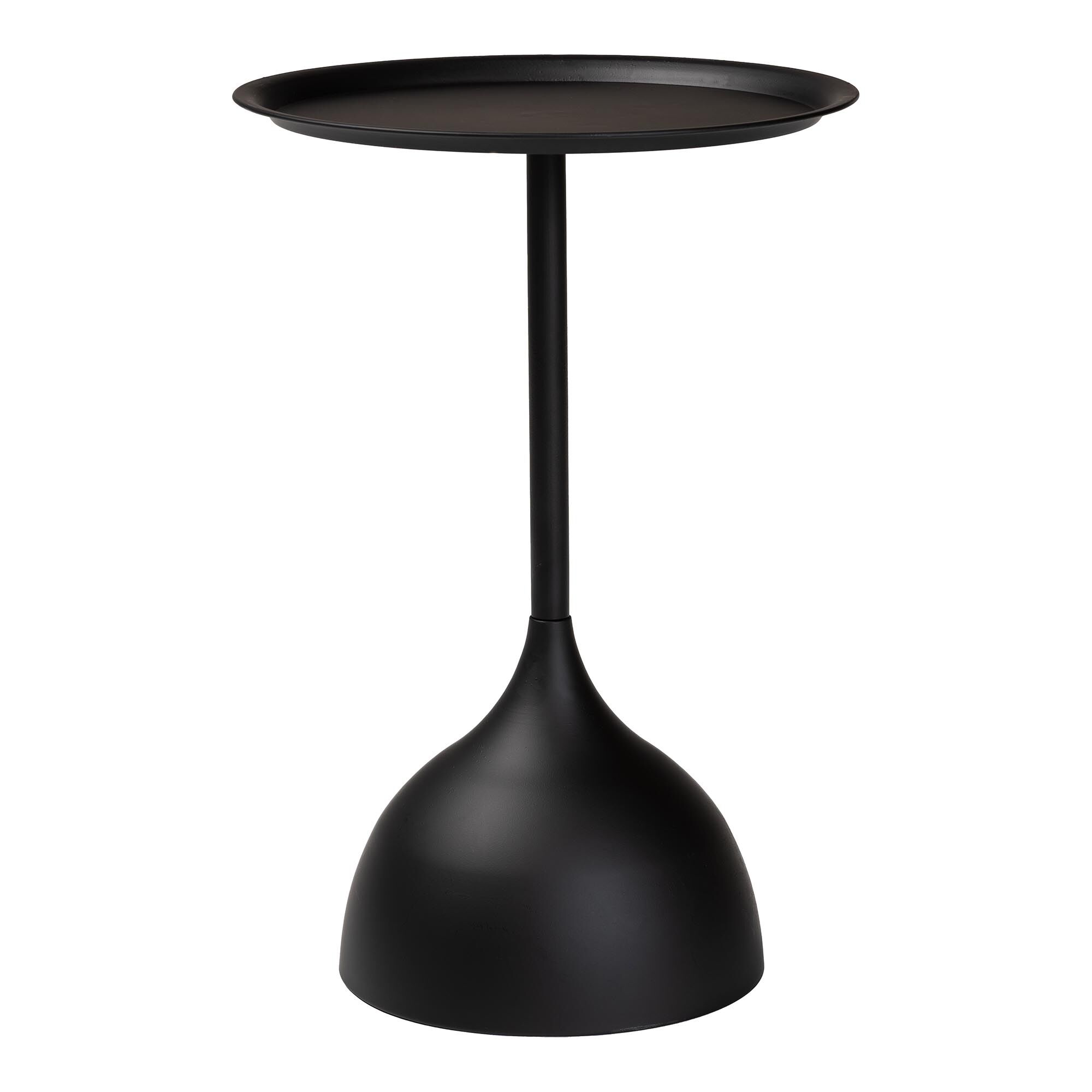 Webb White Metal Pedestal Side Table, BLACK, alternate image number 1